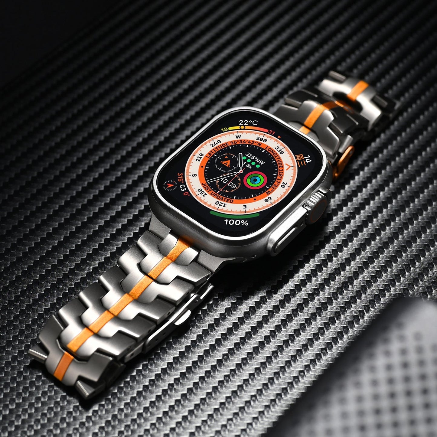 FlexTitan™ band voor Apple Watch | Voeg een vleugje luxe toe: waar stijl en duurzaamheid samenkomen.
