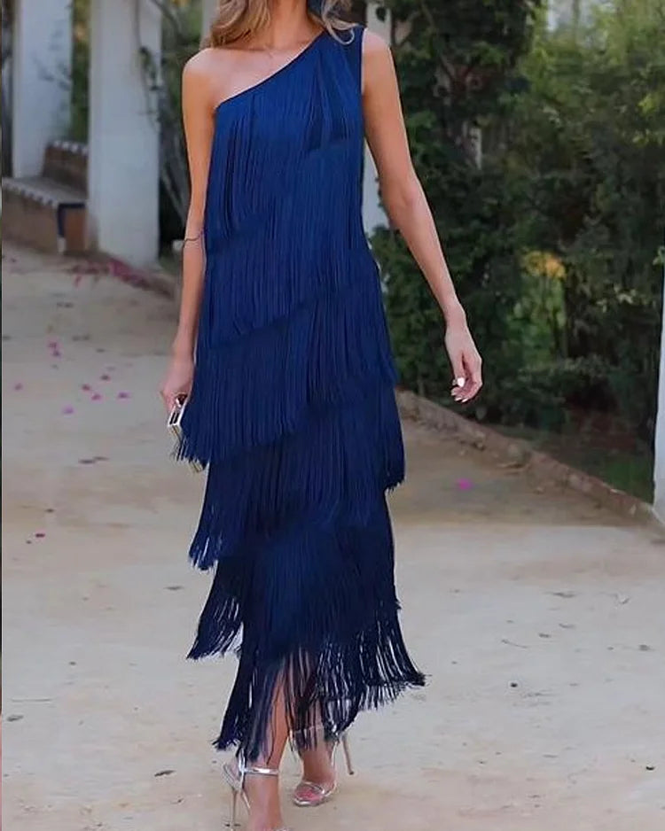 Bayline™ | Off-Shoulder Elegante Franje Jurk