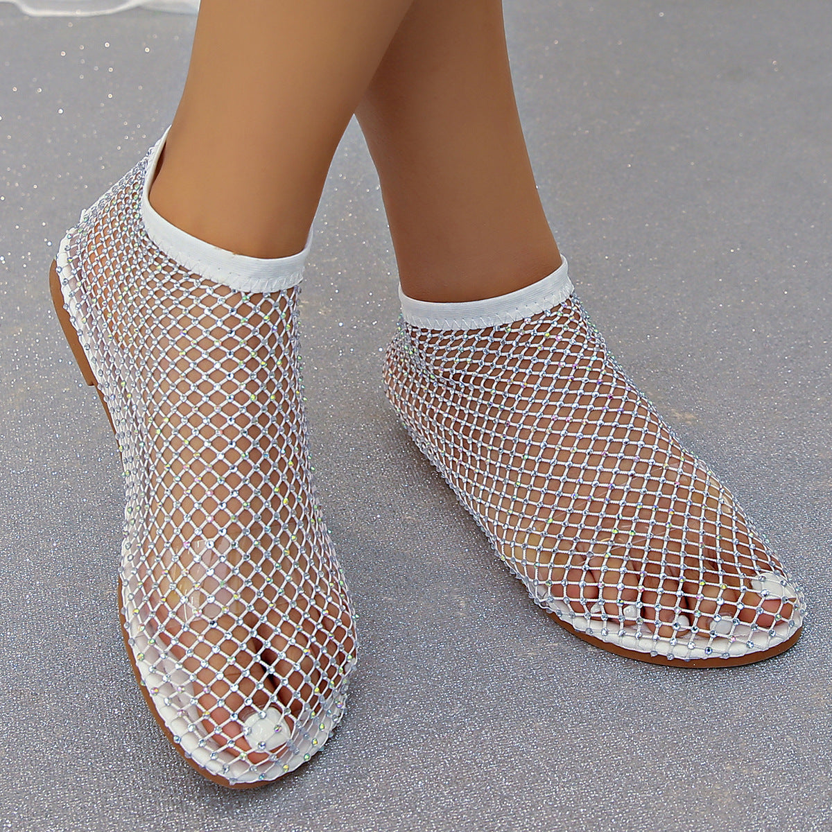 Bayline™ | Celebrity's Strass Decor Platte Sandalen