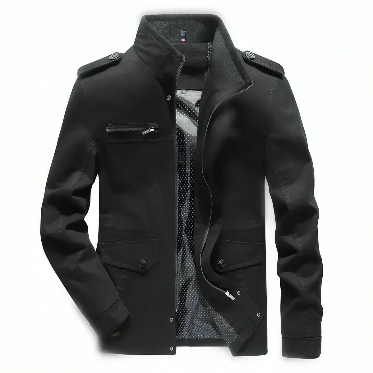 Bayline™ | Staande Kraag Militaire Stijl Jas