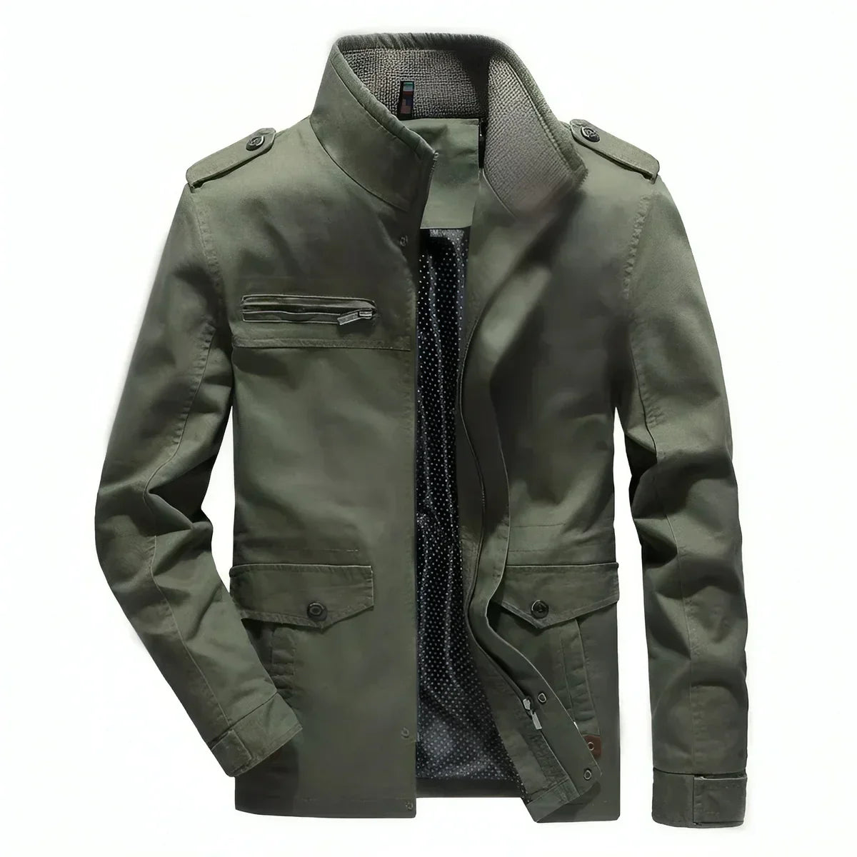 Bayline™ | Staande Kraag Militaire Stijl Jas