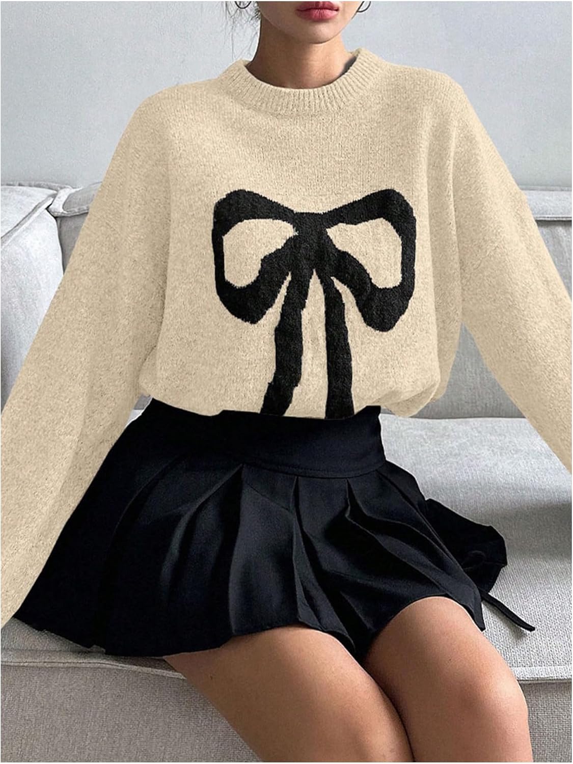 Bayline™ | Strik-Knoop Oversized Gebreide Trui