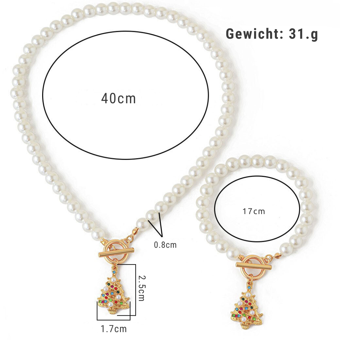 Bayline™ | Kerstboom Parel Holiday Gift Ketting Set