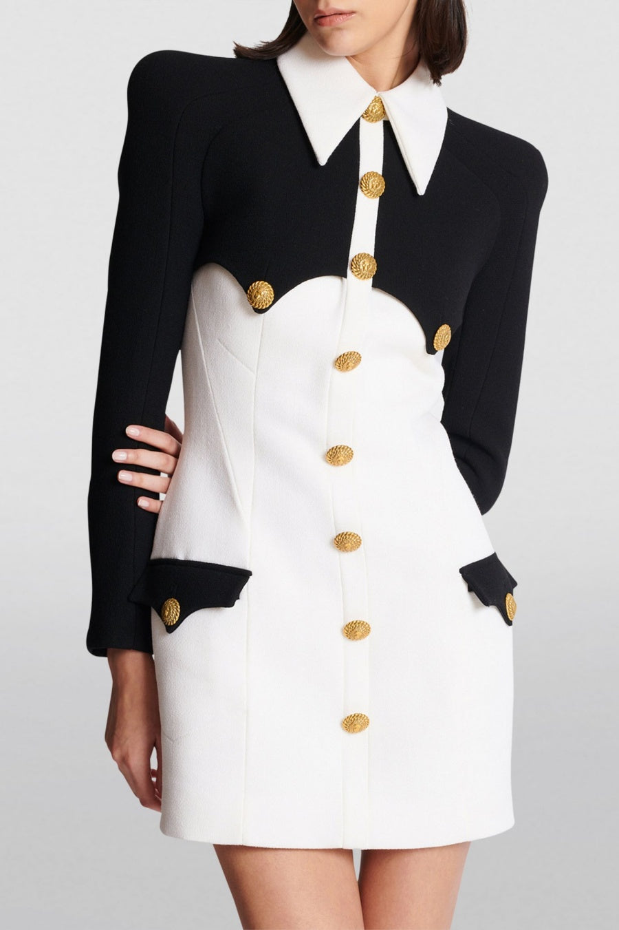 Bayline™ | Gouden Buttond Mini Jurk
