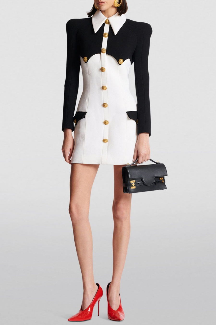 Bayline™ | Gouden Buttond Mini Jurk