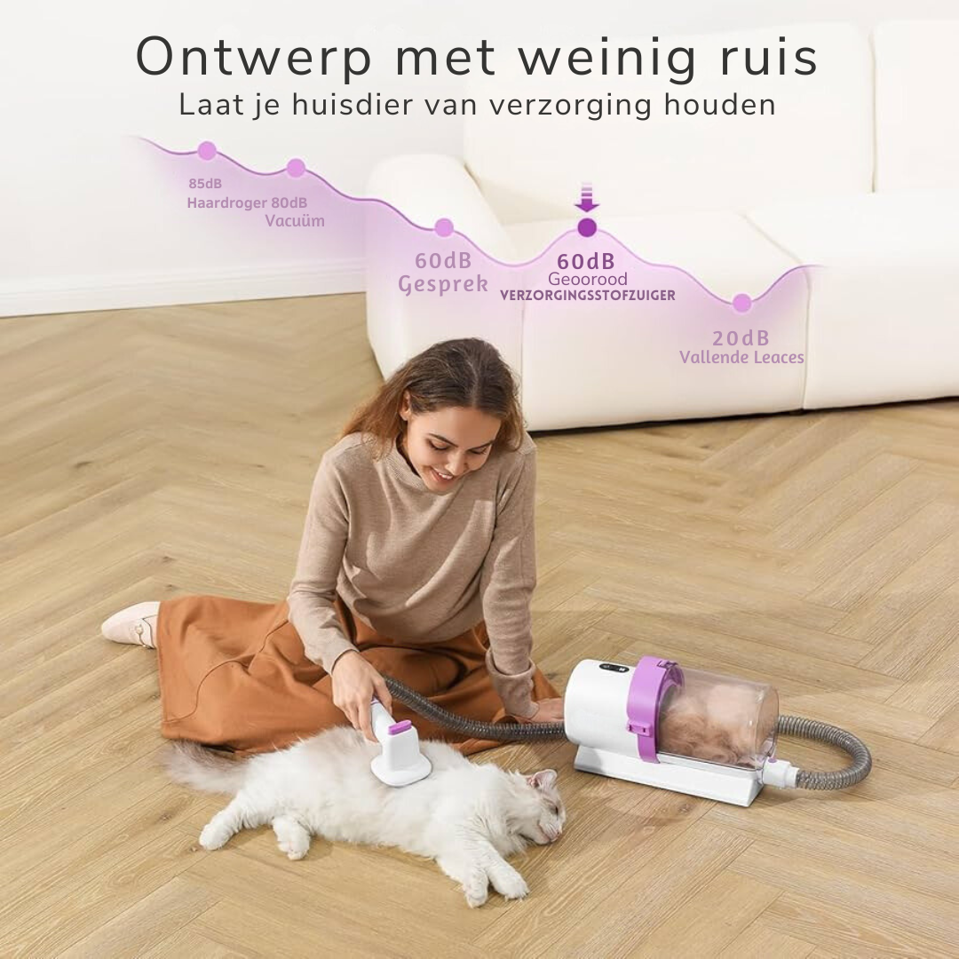 Bayline™ | Stofzuigborstel Voor Verharen & Borstelen,4-In-1 Gereedschap Paars