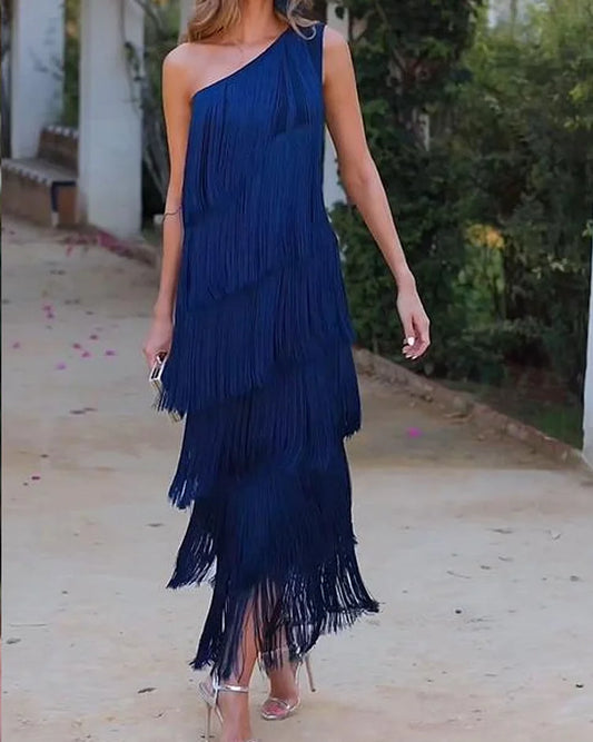 Bayline™ | Off-Shoulder Elegante Franje Jurk