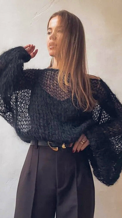 Bayline™ | Mesh Gebreide Pullover