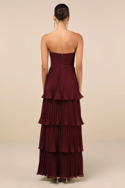 Bayline™ |  Paars Gestreepte Maxi Jurk