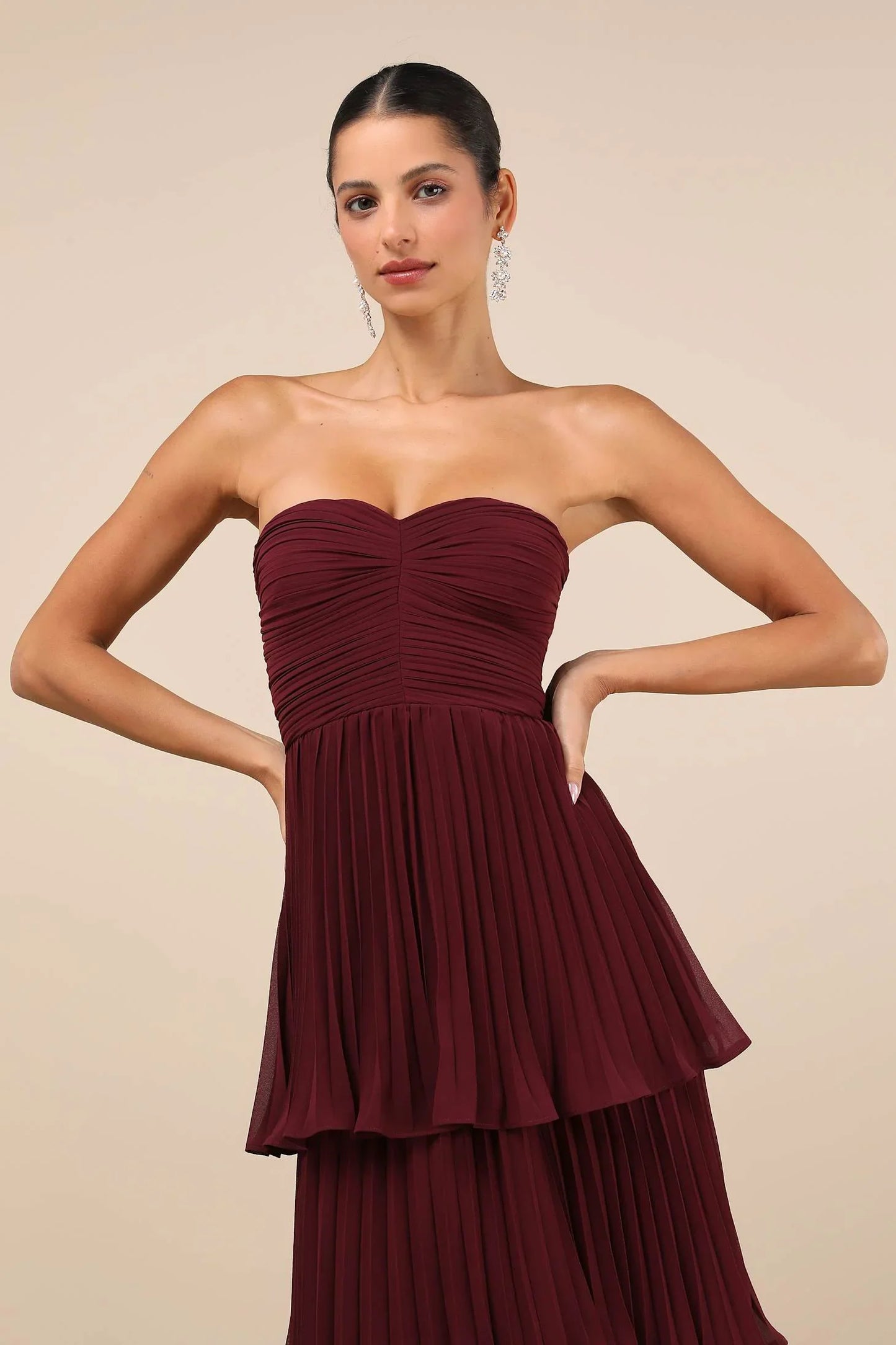 Bayline™ |  Paars Gestreepte Maxi Jurk