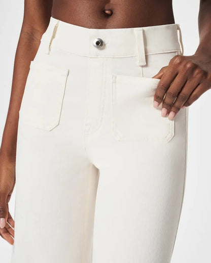 Bayline™ | Buik Controle Bijgesneden Breed-Benen Jeans