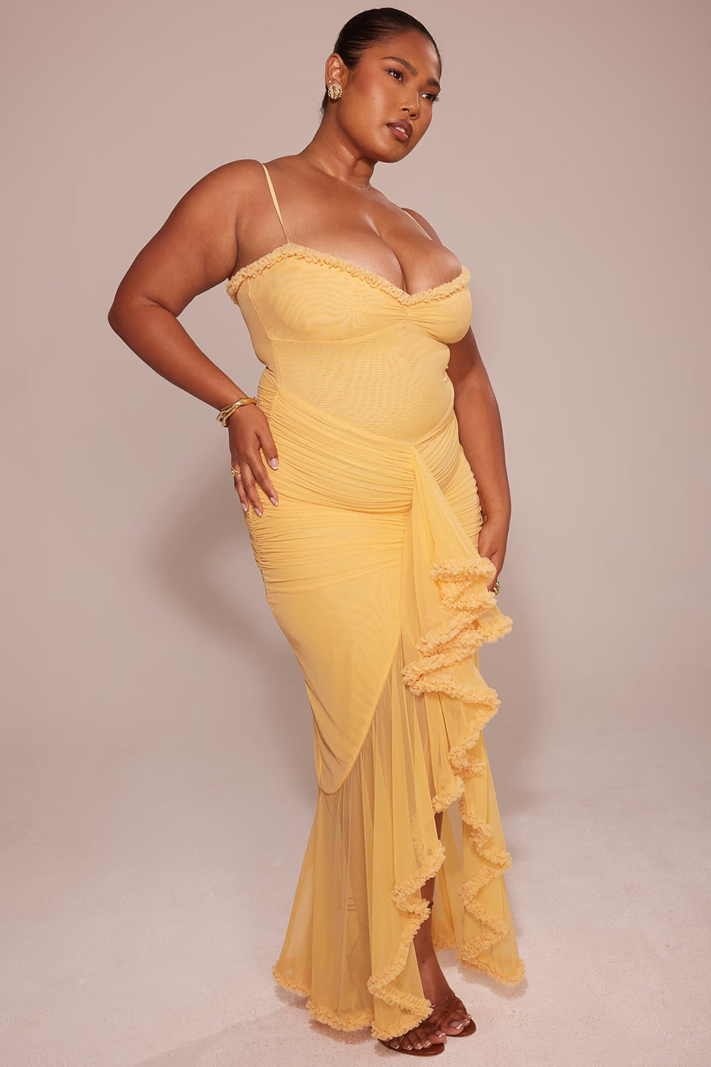 Bayline™ | Kriss Maxi Dress Geel