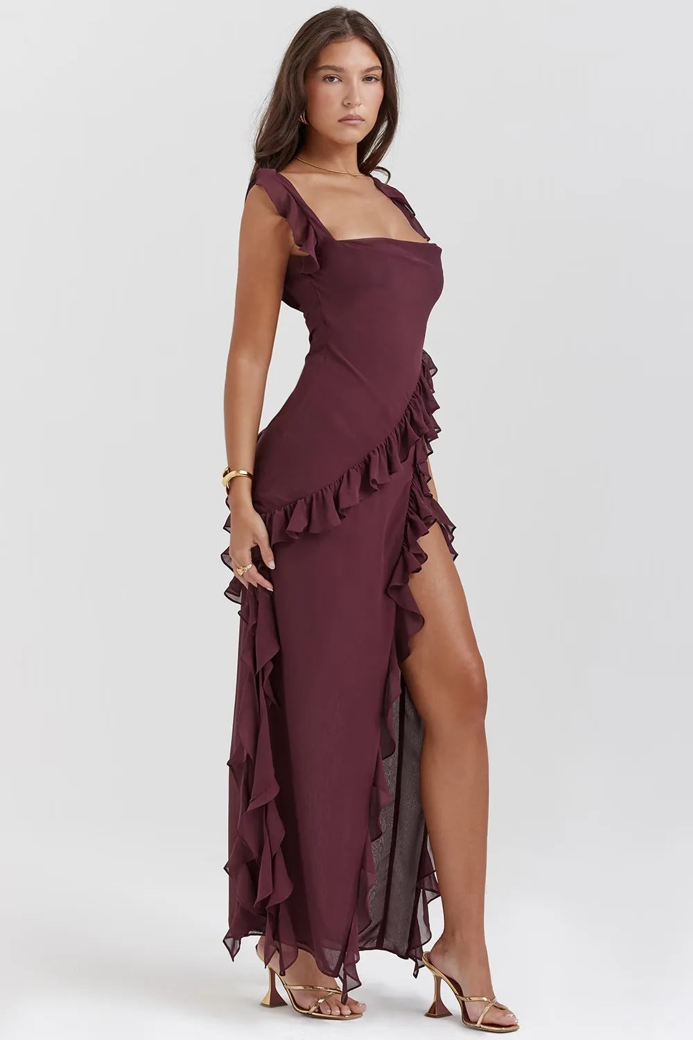 Bayline™ | Vv Midi Jurk - Bes