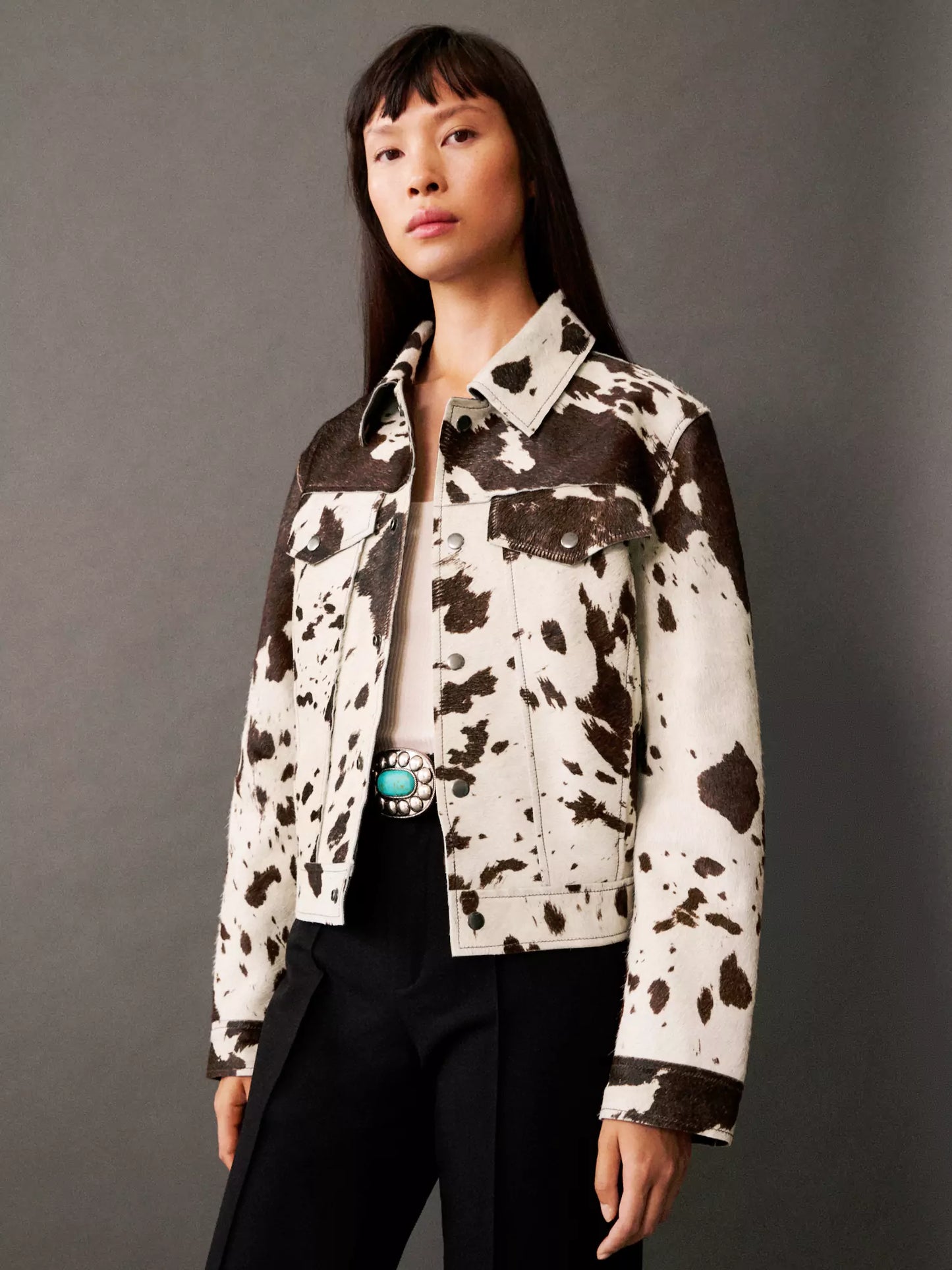 Bayline™ | Faux Bontjas Met Koeienprint