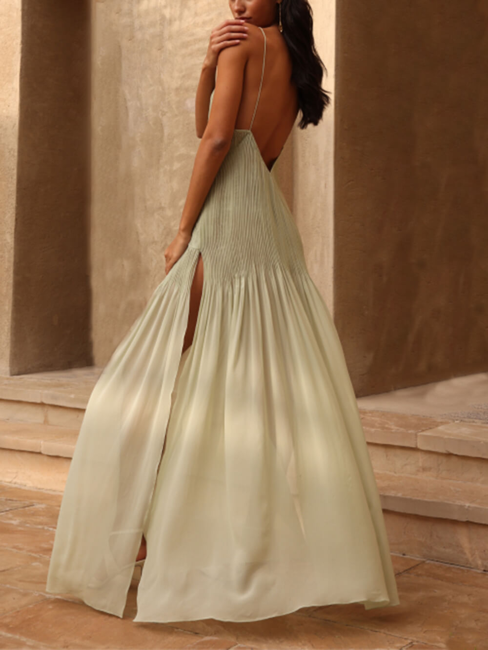 Bayline™ | Maxi-Jurk Ethereal Elegance in Olijfgroen