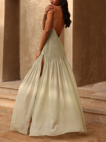 Bayline™ | Maxi-Jurk Ethereal Elegance in Olijfgroen