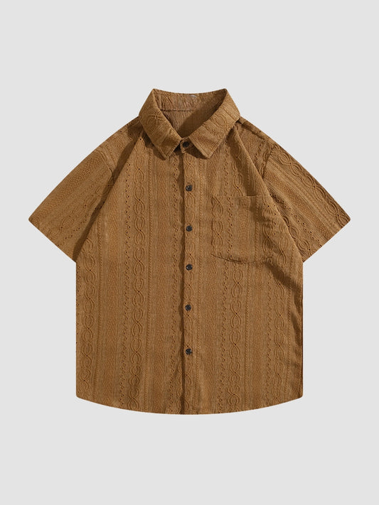 Bayline™ | Japans Retro Shirt van Linnen met Halve Mouwen