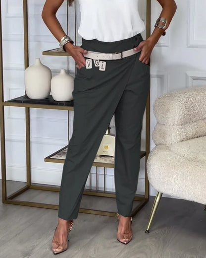 Elina™ | Patchworkbroek met riem