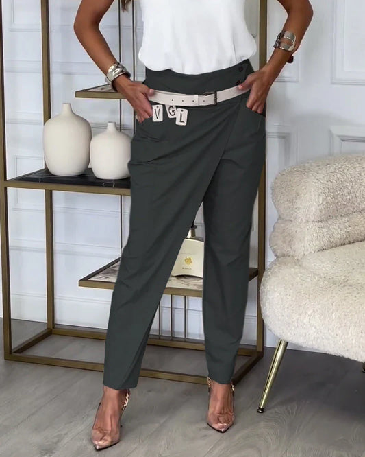 Elina™ | Patchworkbroek met riem