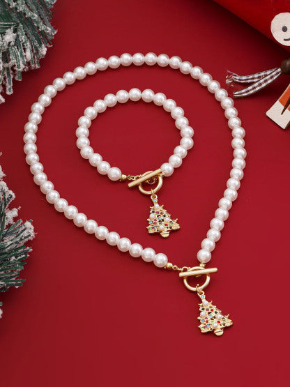 Bayline™ | Kerstboom Parel Holiday Gift Ketting Set
