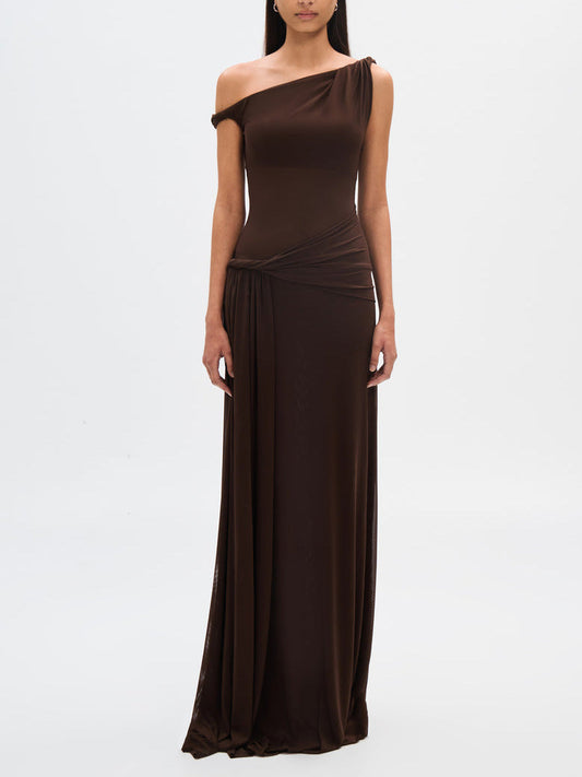 Bayline™ |  Espresso Mesh Maxi Jurk