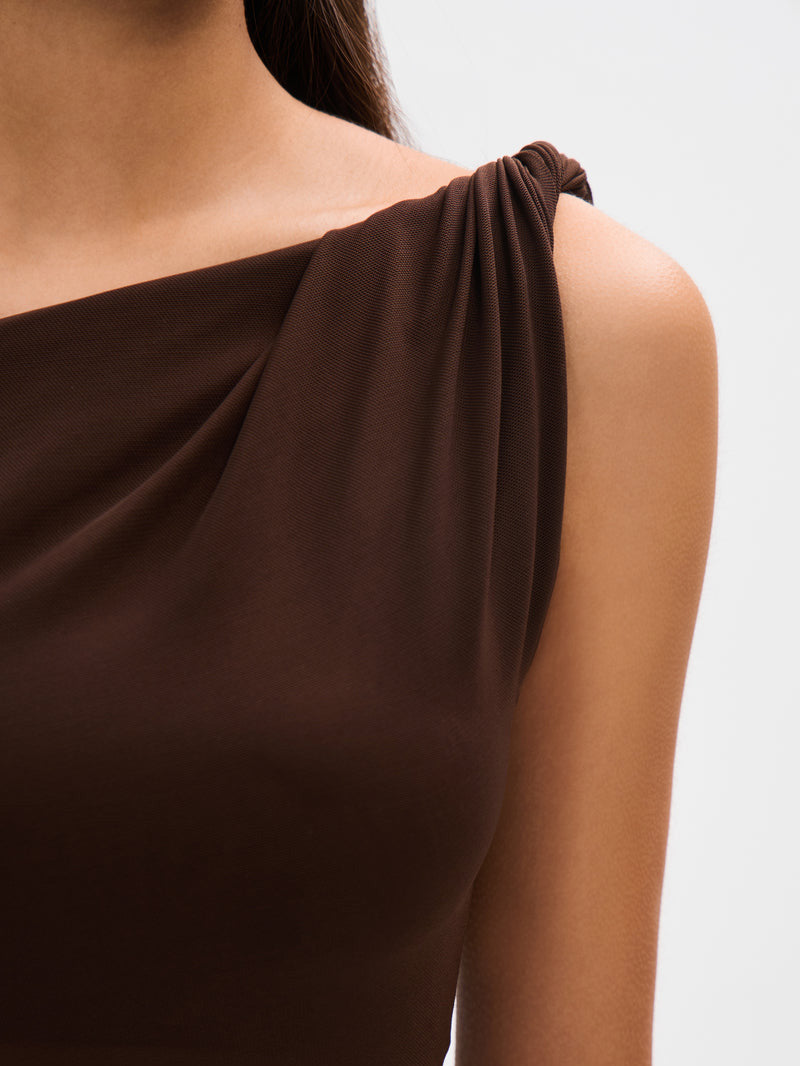 Bayline™ |  Espresso Mesh Maxi Jurk