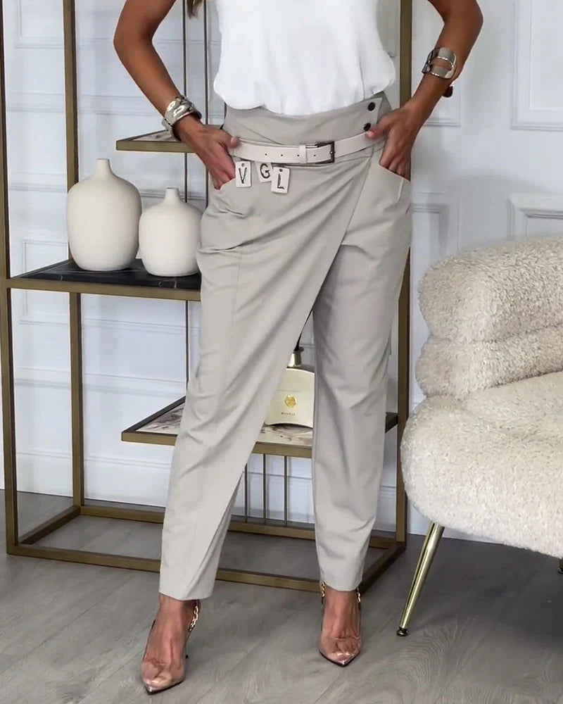 Elina™ | Patchworkbroek met riem