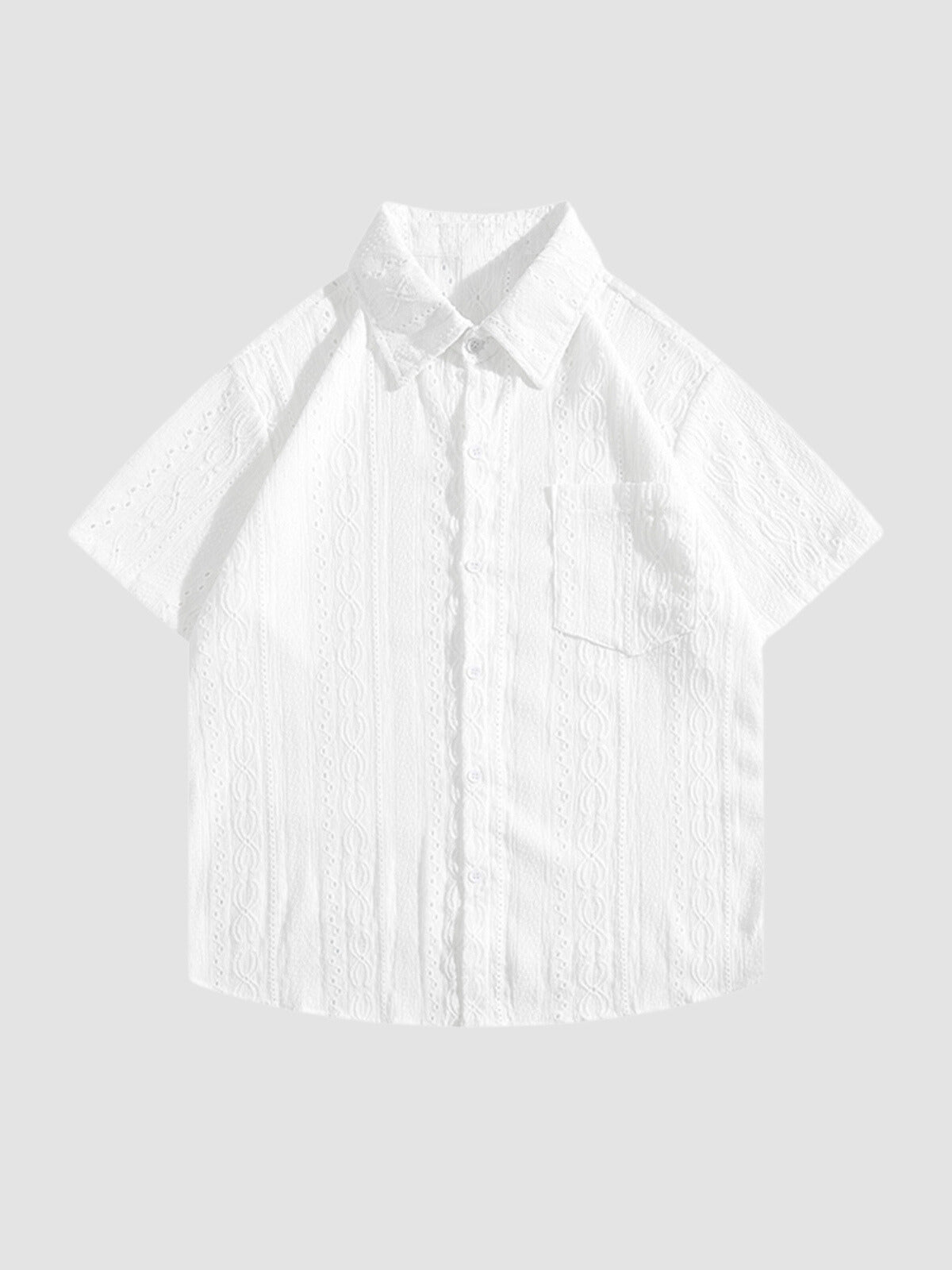 Bayline™ | Japans Retro Shirt van Linnen met Halve Mouwen