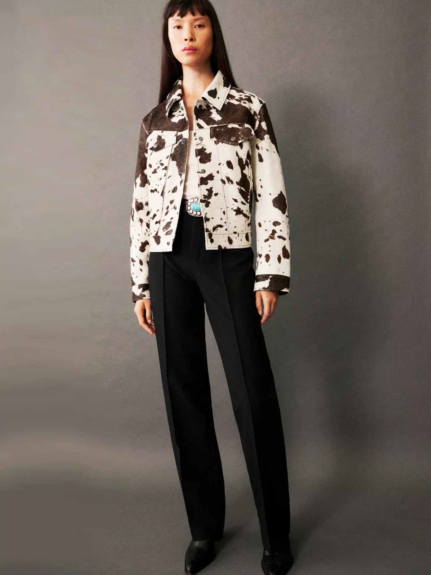 Bayline™ | Faux Bontjas Met Koeienprint