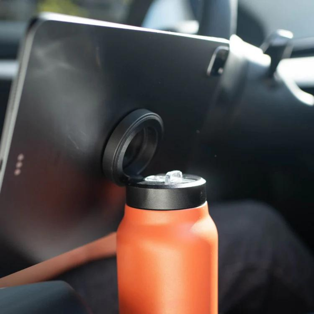 FluidFlex™ waterfles | Roestvrijstalen waterfles en magnetische telefoonhouder in 1!