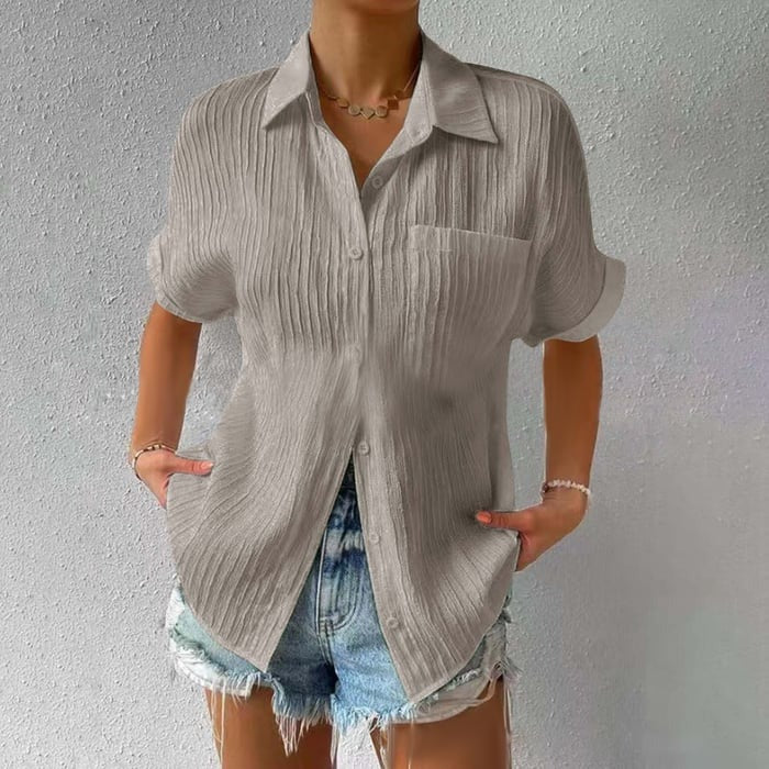 Bayline™ | Overhemd Kraag Casual Knoop Los Blouse