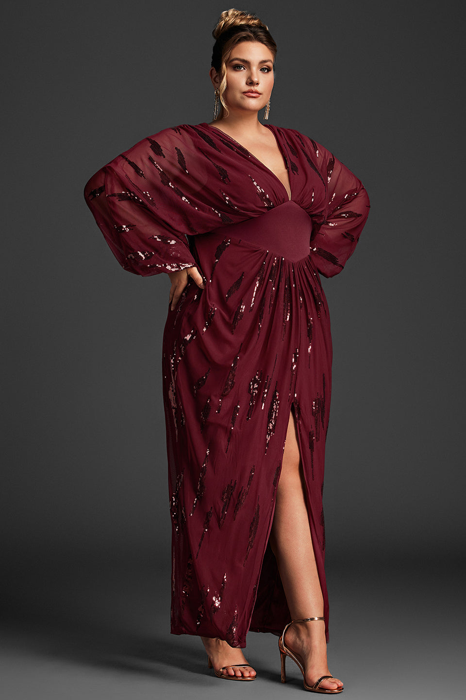 Bayline™ |  Curveins Plus Size Paillettenjurk