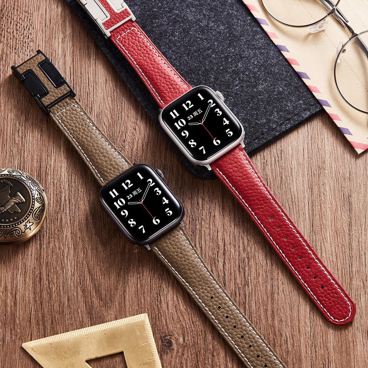 Bayline™ | Leren Magnetisch Gespbandje Voor Apple Watch