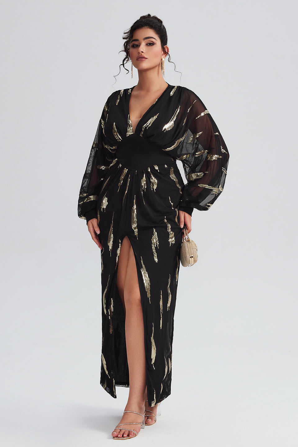 Bayline™ |  Curveins Plus Size Paillettenjurk