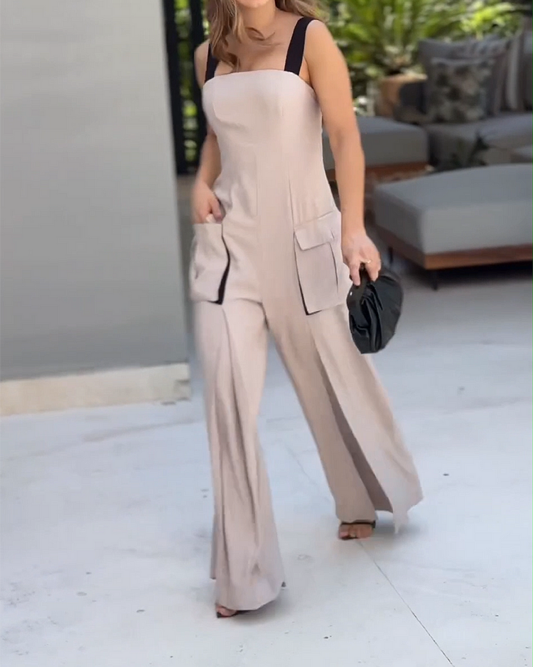 Bayline™ | Mouwloze Jumpsuit Met Zakken