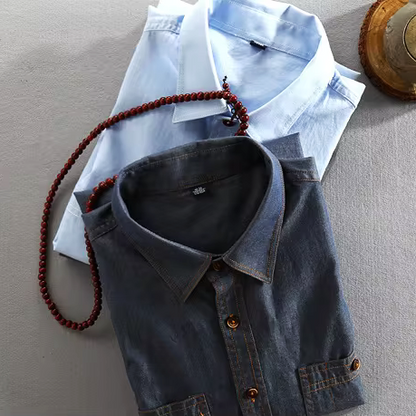 Bayline™ |  Katoenen Shirt Met Lange Mouwen
