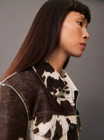 Bayline™ | Faux Bontjas Met Koeienprint