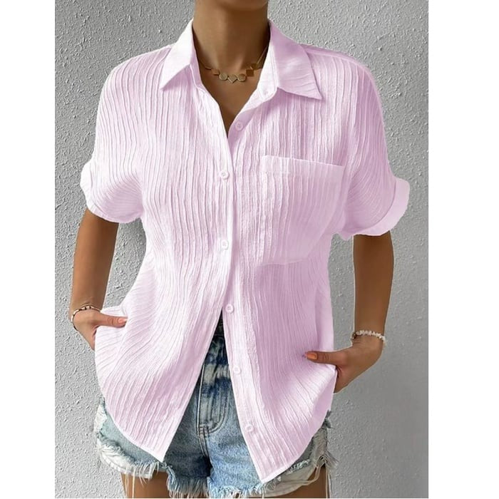 Bayline™ | Overhemd Kraag Casual Knoop Los Blouse