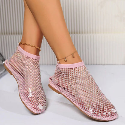 Bayline™ | Celebrity's Strass Decor Platte Sandalen