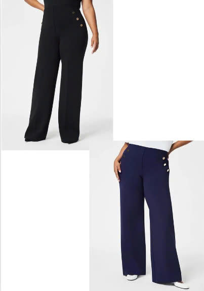 Tummy Control Button Wide Leg Pant(BUY 2 FREE SHIPPING)