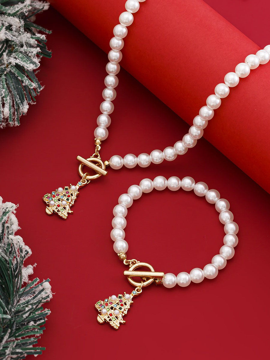 Bayline™ | Kerstboom Parel Holiday Gift Ketting Set