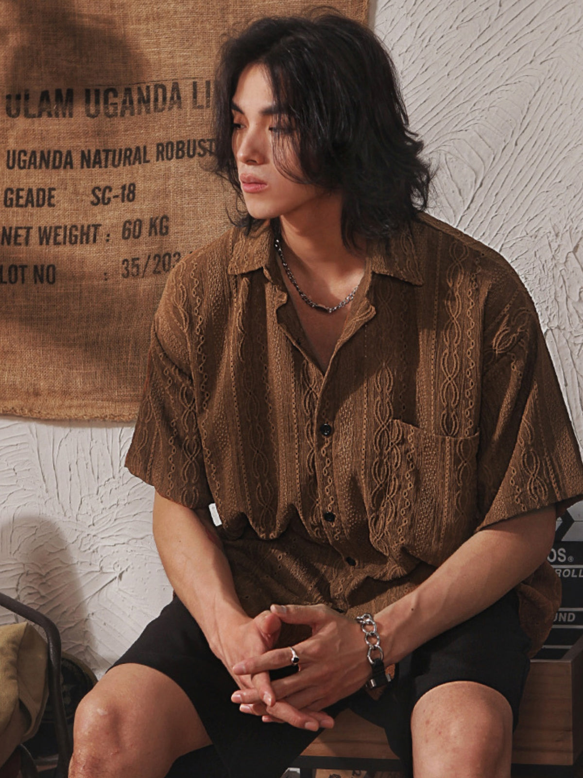 Bayline™ | Japans Retro Shirt van Linnen met Halve Mouwen