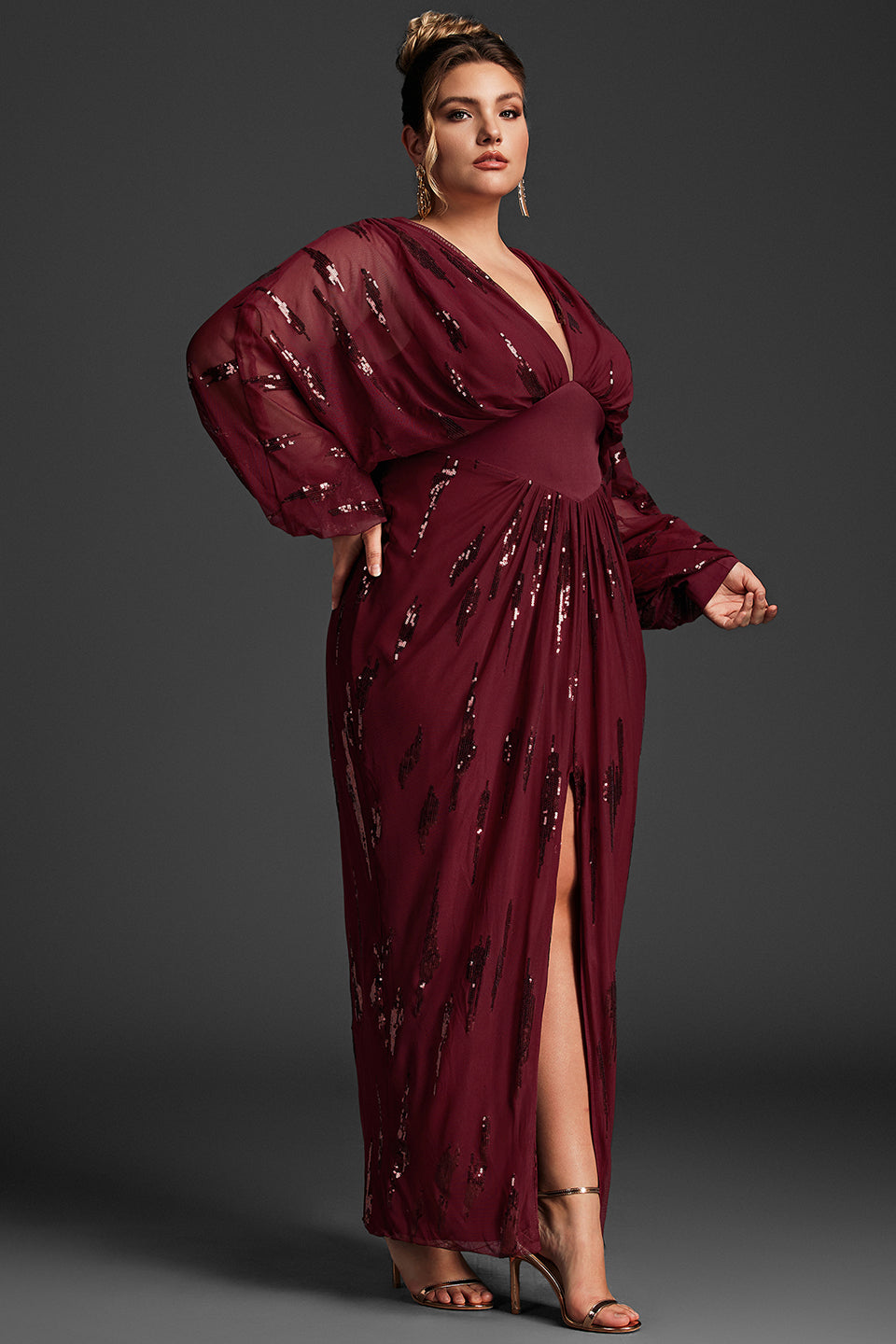 Bayline™ |  Curveins Plus Size Paillettenjurk