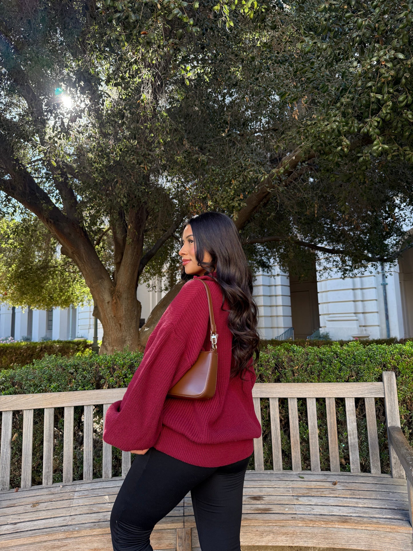 Bayline™ |  Gebreid Oversized Cranberry