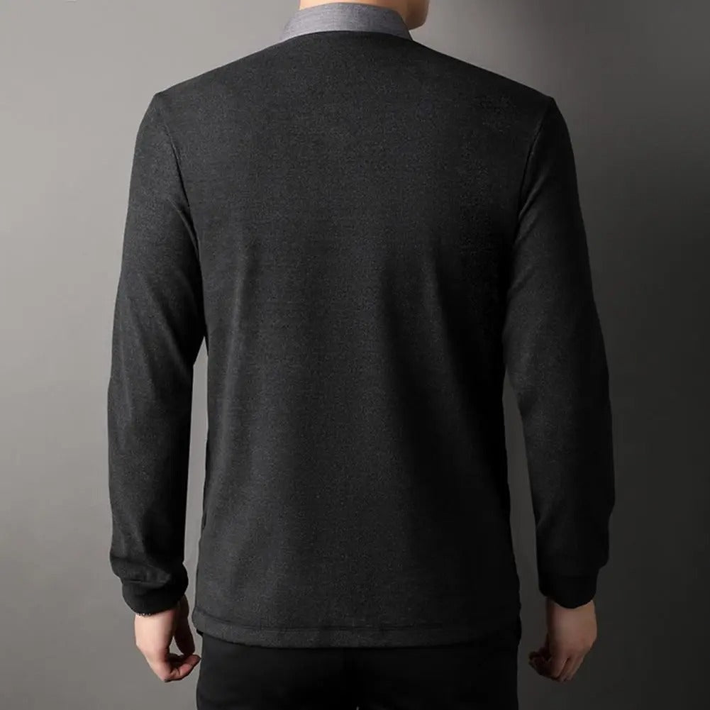 Bayline™ | Heren Tweedelig Overhemd met Kraag Vest