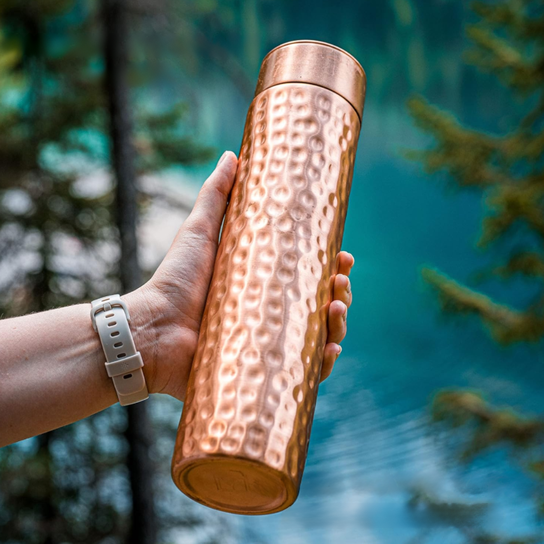 Bayline™ | Gehamerde Koperen Waterfles