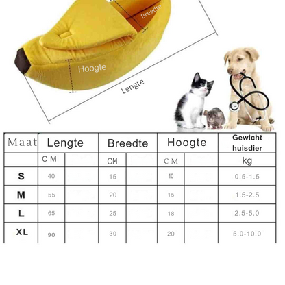 Bayline™ | Bananen Kattenbed Voor Comfortabel Slapen