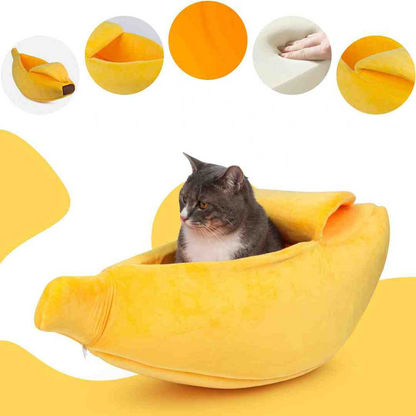 Bayline™ | Bananen Kattenbed Voor Comfortabel Slapen