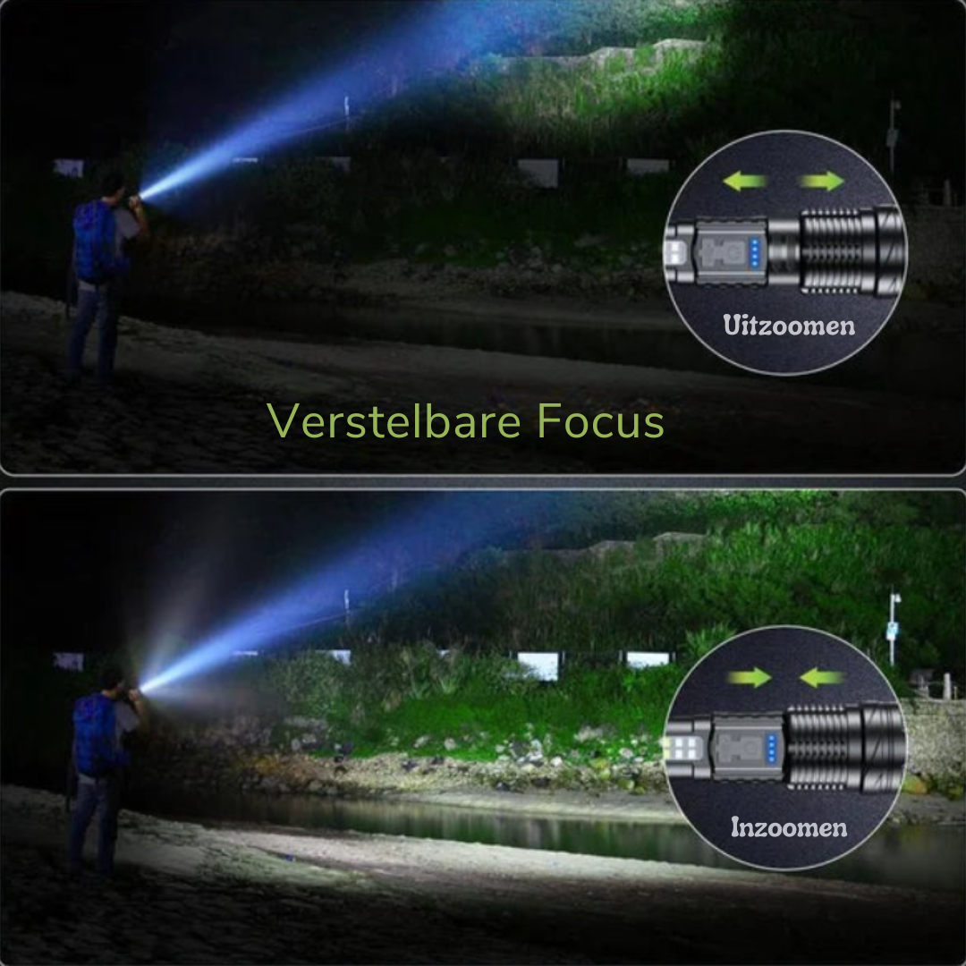 Bayline™ | Outdoor Laserzaklamp Met Cob Zijlicht