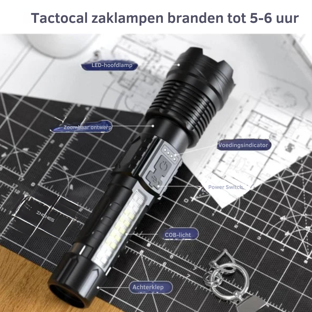 Bayline™ | Outdoor Laserzaklamp Met Cob Zijlicht